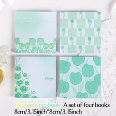 Rose Tulip Convenience Sticker Set of 4 Memo Books