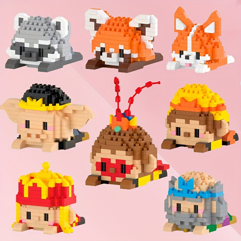 Building Block Toy Monkey King Great Holy Pig Bajie Shaseng Corgi Dog