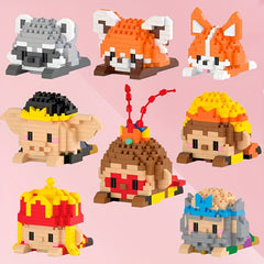 Building Block Toy Monkey King Great Holy Pig Bajie Shaseng Corgi Dog