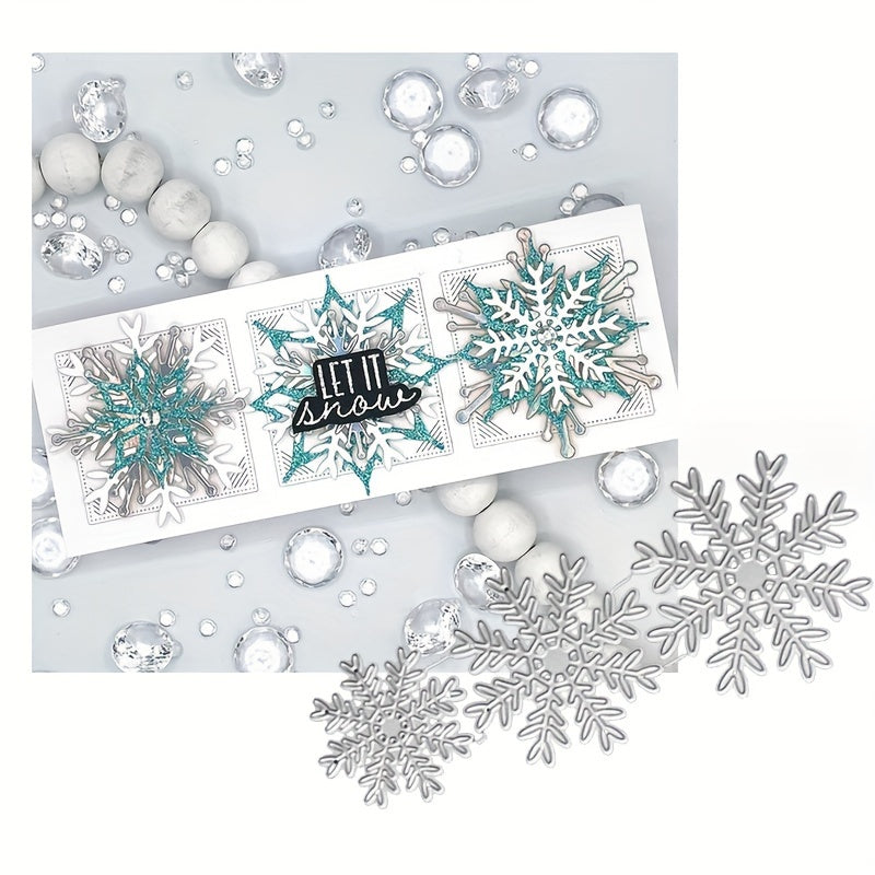 7pcs Snowflake Dies Christmas Die Cuts Winter Holiday Scrapbooking
