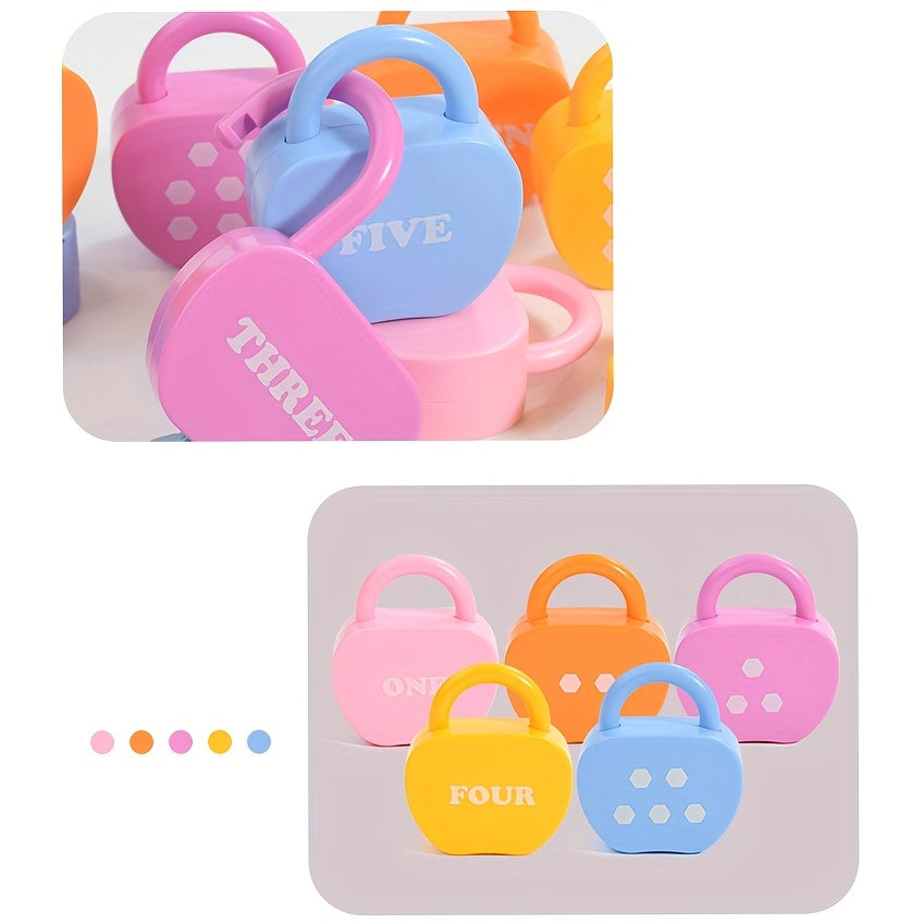 Colorful Number Learning Locks & Key Toys Educational Puzzle