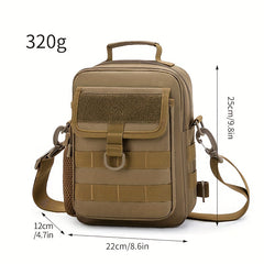 Men's Messenger Bag With Buckle & Thickened Handle Outdoor Sports Bag