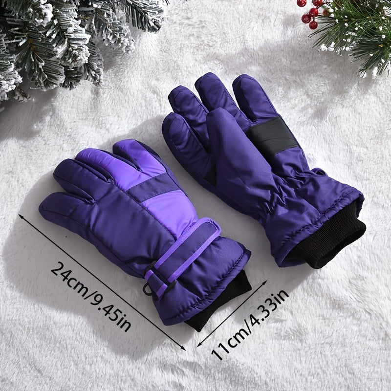 Kids Winter Snow Gloves Waterproof Windproof Warm Gloves