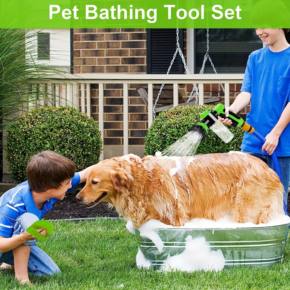 High Pressure Sprayer Nozzle Hose Dog Shower Gun 3 Mode Adjustable Pet Cleaning