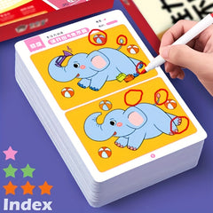 Educational Finding Game Reusable Wipe Paper for Focus and Attention Training