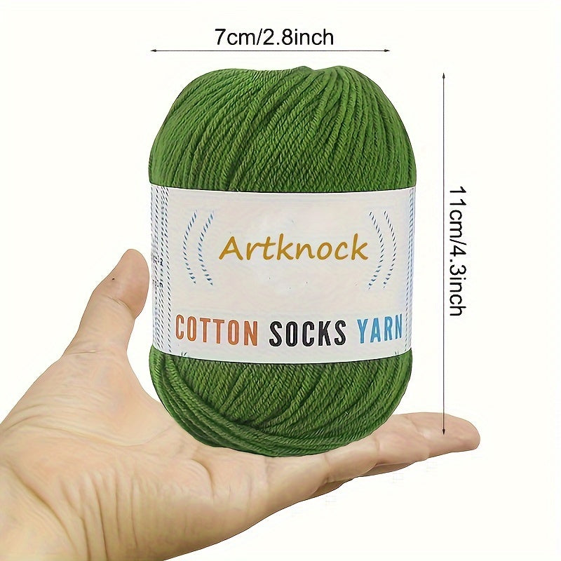 2pcs 50g Cotton Socks Yarn Hand Knitting Markers Crochet DIY Knitting Supplies