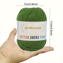2pcs 50g Cotton Socks Yarn Hand Knitting Markers Crochet DIY Knitting Supplies
