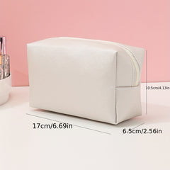 Square Makeup Bag with Zipper for Travel and Organization