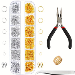 1200pcs Jump Rings Set For Jewelry Making Kit With Lobster Clasps And Closures