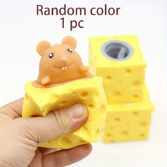 Cheese Mouse Squeeze Toy Holiday Relaxing Multiple Colors