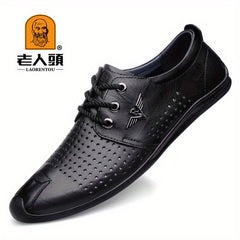 LAORENTOU Men's Leather Loafer Shoes Lightweight Driving Shoes