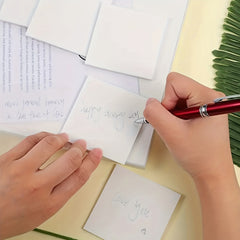 50 Sheets Transparent Waterproof Sticky Notes 7.62x7.62 cm