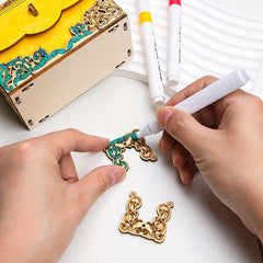 Wooden Puzzle Set Cash Box Toy Puzzle Set Assembly Kit for Home Decoration