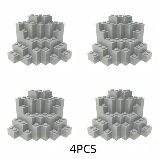 IDEAMOC 4pcs Mountains Building Blocks Set Creative & Educational DIY Toy