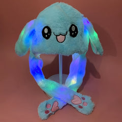 LED Illuminated Plush Rabbit Hat Role Playing Party Holiday Halloween