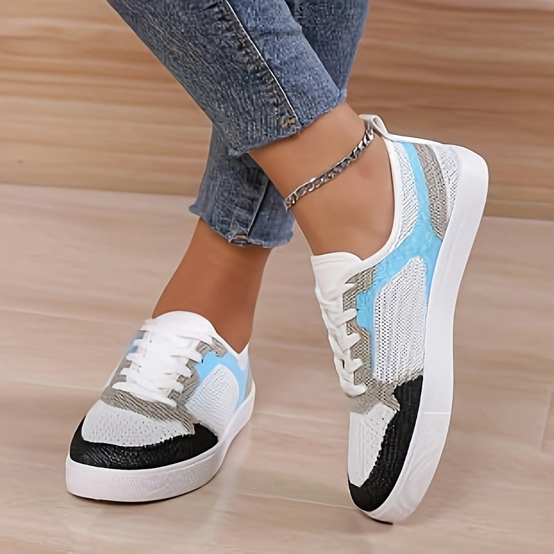 Women's Lace-up Skate Shoes Low Sneakers Comfort Lightweight Flats