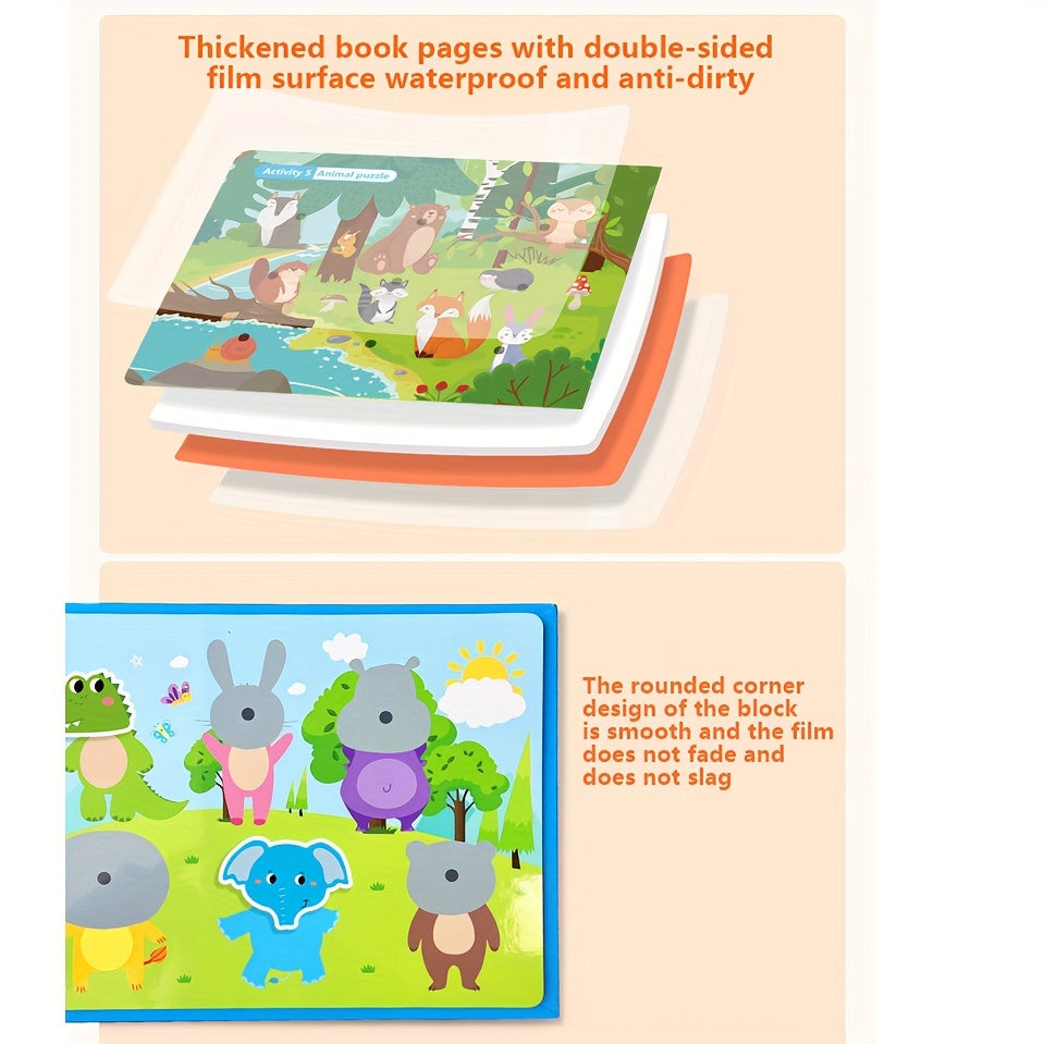 Reusable Sticker Activity Books for Quiet Time Puzzle Stickers