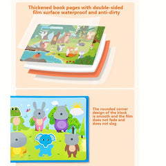 Reusable Sticker Activity Books for Quiet Time Puzzle Stickers