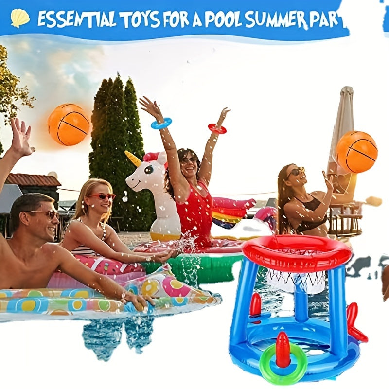 Inflatable Ring Water Throwing Game Swimming Pool Party Toy