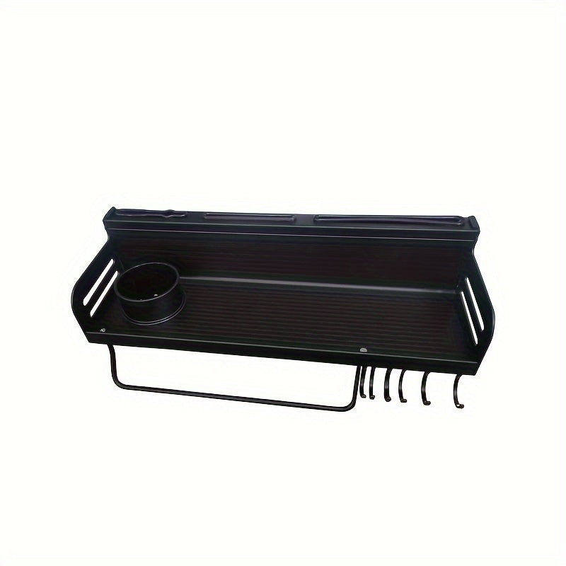 Wall Mounted Spice Organizer Rack with Chopsticks Holder