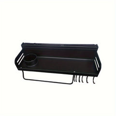 Wall Mounted Spice Organizer Rack with Chopsticks Holder