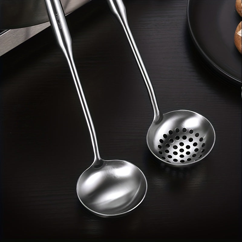 304 Stainless Steel Slotted Spoon Long Handle Tablespoons