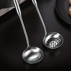 304 Stainless Steel Slotted Spoon Long Handle Tablespoons