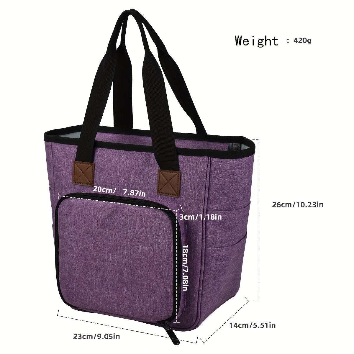 Crochet Needle Storage Bag Large Capacity Crochet Handbag