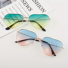 Heart Metal Frame Sunglasses UV400