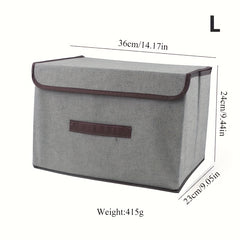 Fabric Underwear Storage Box With Lid Foldable Storage Bins