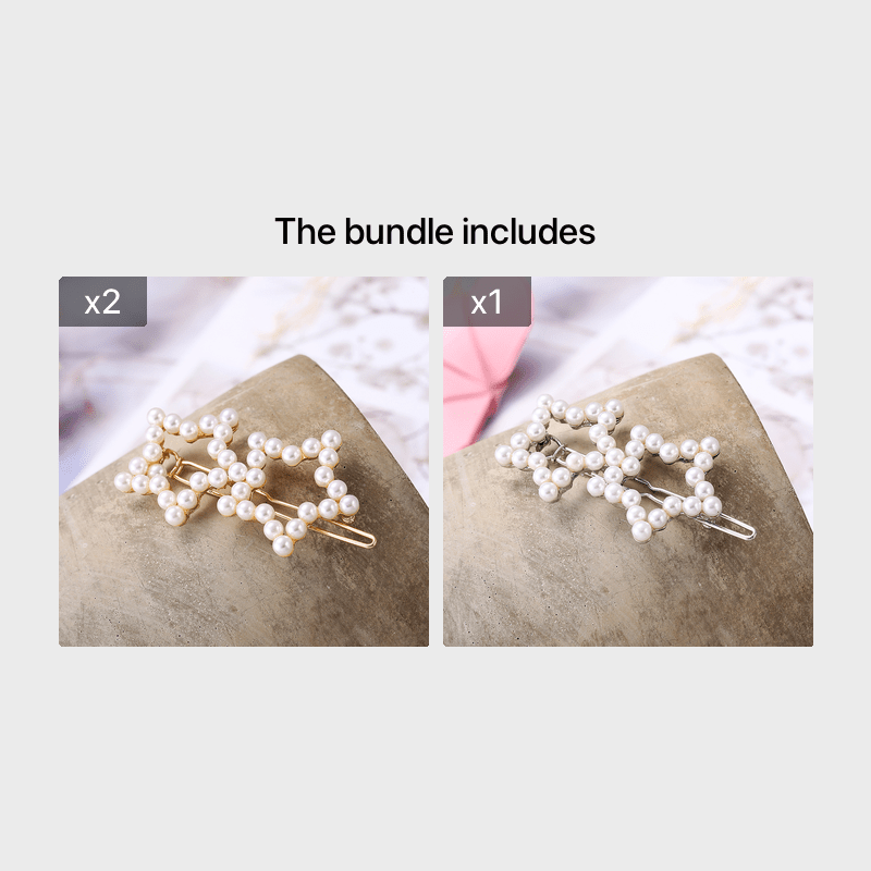 Faux Pearl Hair Clips Geometric Hair Barrettes For Women