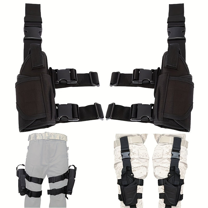 2pcs Drop Leg Holster Molle Thigh Holster Adjustable Left Right Handed Carlebben