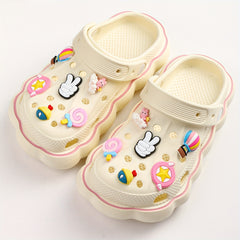 12pcs Cloud Bunny Hot Air Balloon Shoe Flower Decoration