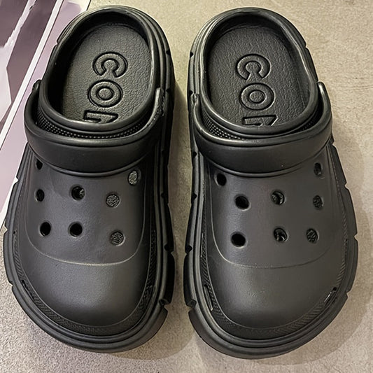 Women's Platform Breathable Clogs Adjustable Strap Slippers