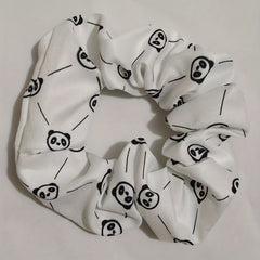 Bear Pattern Hair Scrunchies Soft Fabric For Women Girls