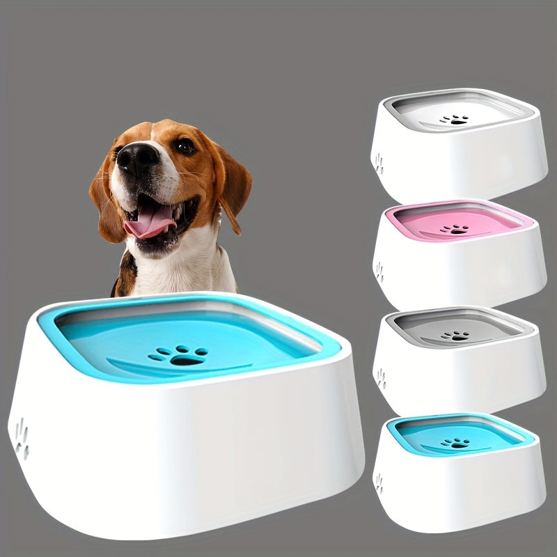 1L Pet Water Bowl No Spill Slow Feeder Dispenser