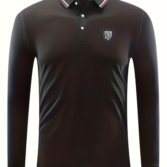 Symbol Print Men's Lightweight Polo Shirt