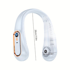 USB Charging Hanging Neck Cooling Fan Digital Display Power Fan