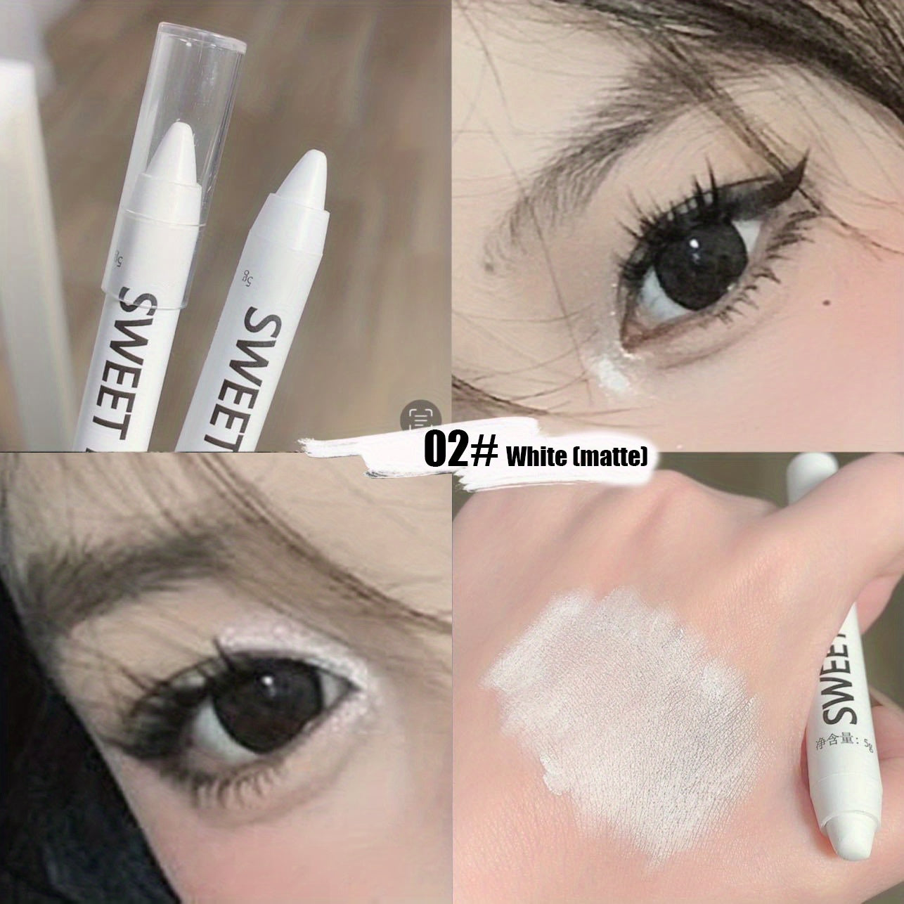 Foam Highlighter Pen Eyeliner Brightening Pearly Matte Eyeshadow Stick