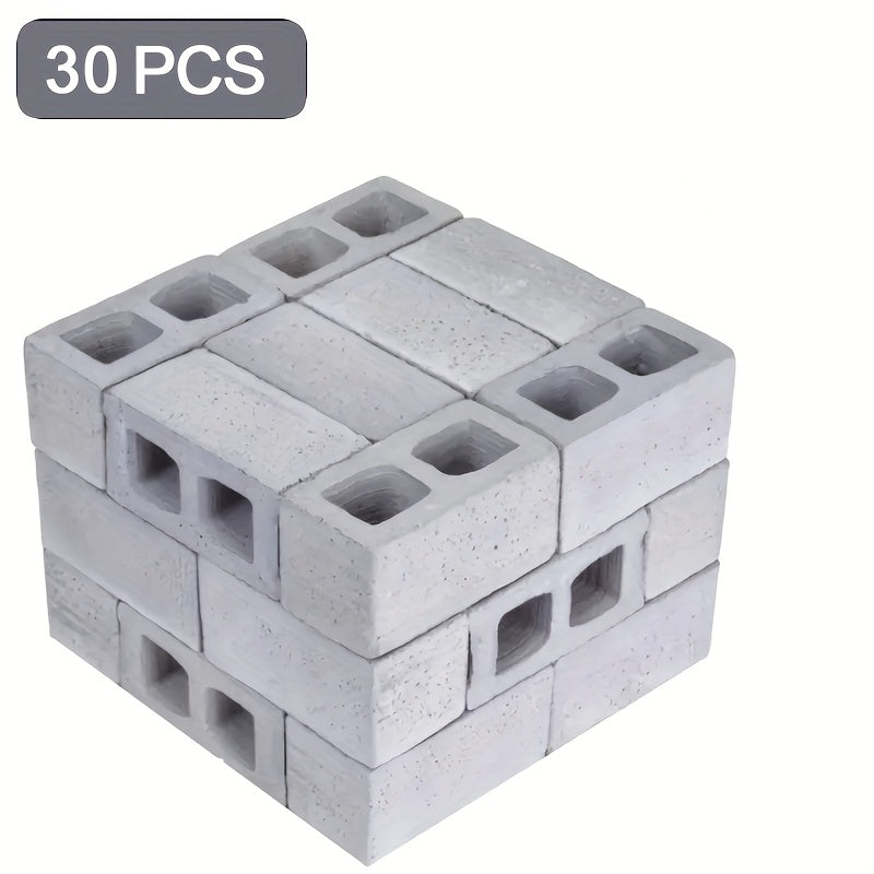 Mini Bricks Concrete Dollhouse Accessories for Garden Kitchen Landscaping DIY
