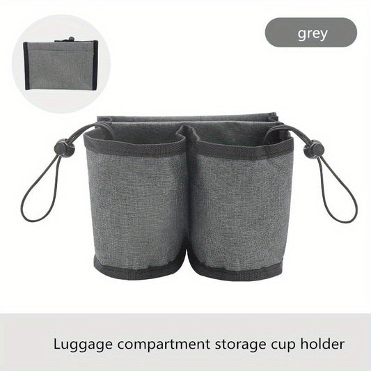 2PCS Luggage Cup Storage Bag, Travel Cup Holders Water Bottle Organizer