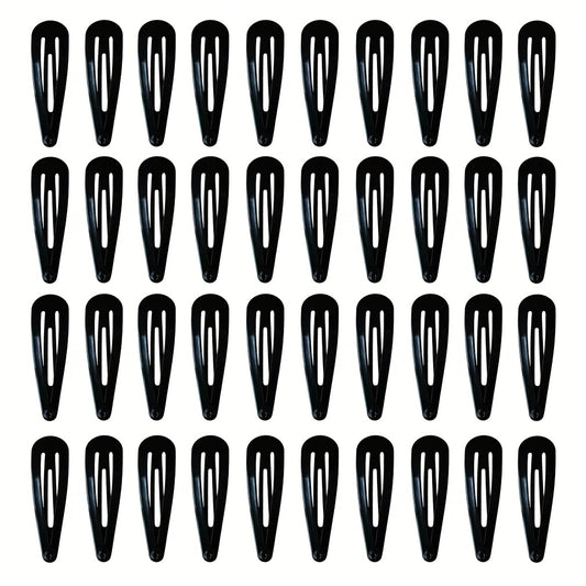40 Pcs Metal Snap Side Clip Barrettes for Women Hair Accessories