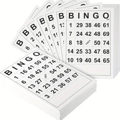 60Pcs Bingo Paper Game Cards Family Bingo Game Card With Unique Numbers