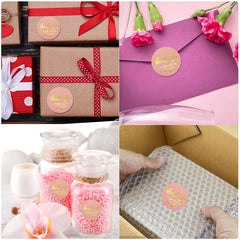 500 Thank You Stickers Roll 2.54 cm Lables for Packaging Envelope Seals