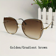 Men's Gradient Sunglasses Metal Frame Outdoor Travel Hiking Sunglasses