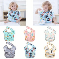 Waterproof Baby Feeding Bibs Set of 5 Washable Odor Resistant