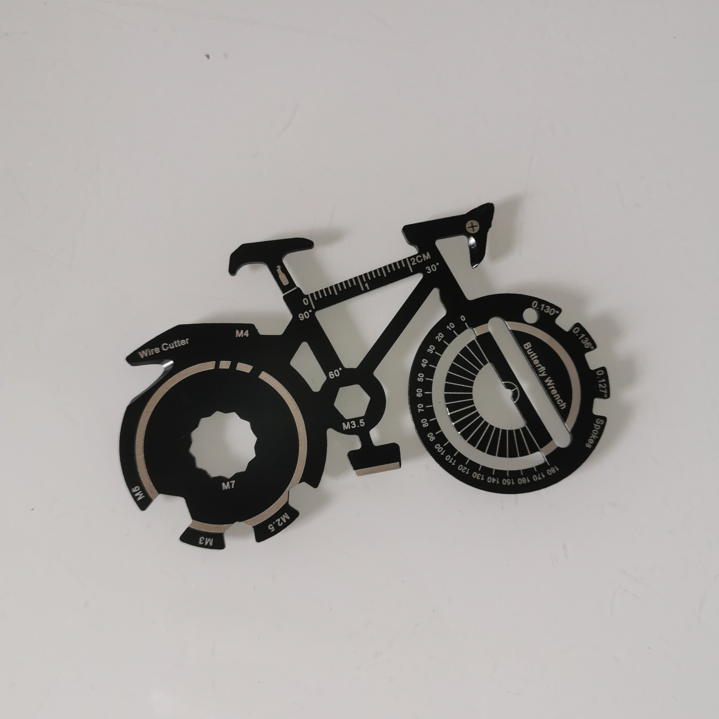 Sports Bike Shaped Tool Keychain Pendant with Screwdriver Compass Wrench