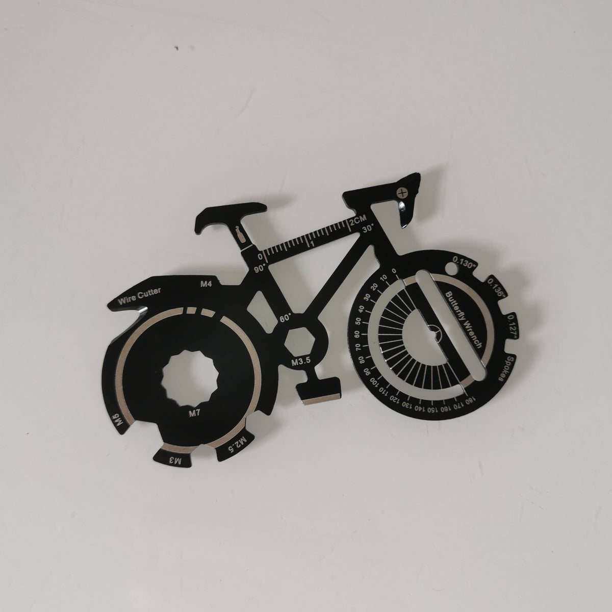 Sports Bike Shaped Tool Keychain Pendant with Screwdriver Compass Wrench