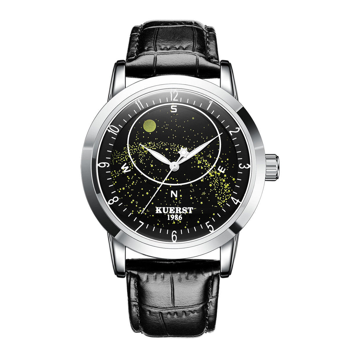 KUERST Student's Auto Mechanical Watch Waterproof Starry Sky Butterfly