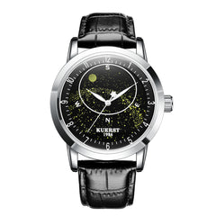 KUERST Student's Auto Mechanical Watch Waterproof Starry Sky Butterfly